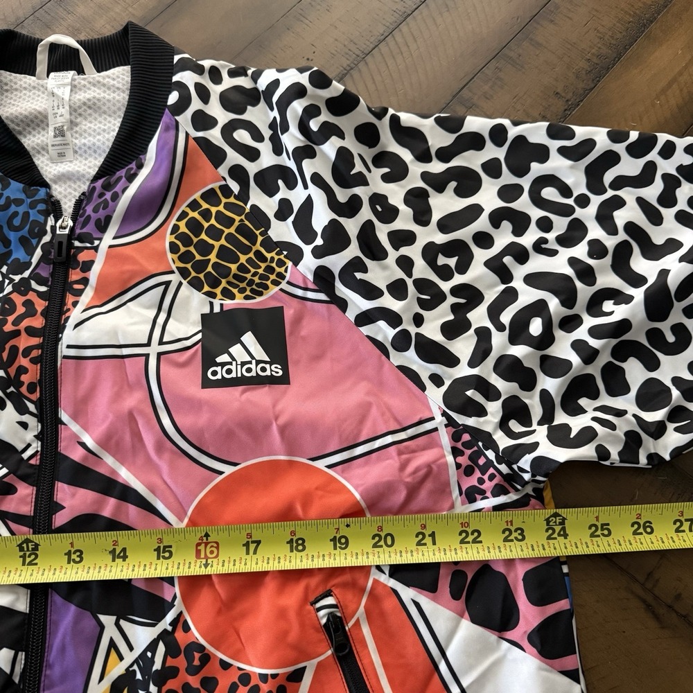 ADIDAS x RICH MNISI Women's Track Tennis Jacket Size L Black Multicolor Art - Picture 5 of 6